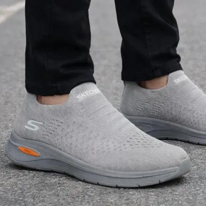 اسکیچرز طبی لژدار مدل RIVON طوسی روشن درجه 1
