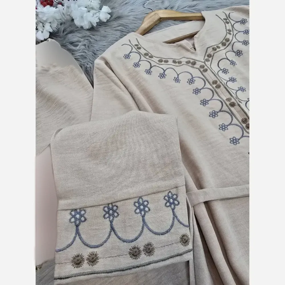 ست تونیک شلوار گلدوزی شده شانتون فری سایز