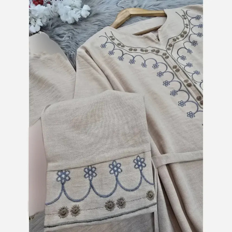 ست تونیک شلوار گلدوزی شده شانتون فری سایز