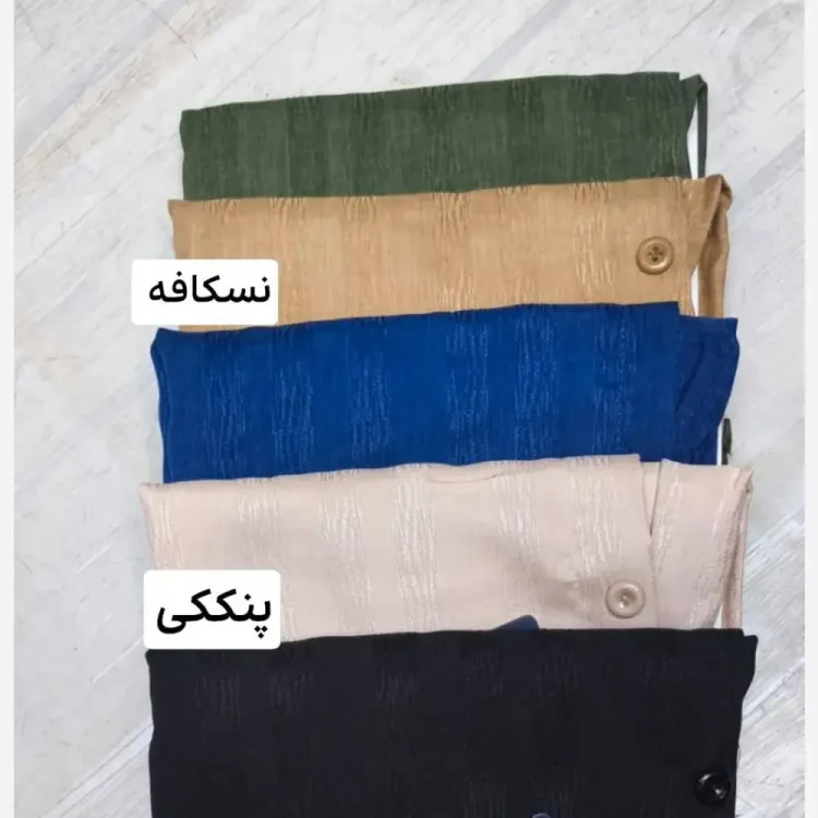 مانتو نگین دوزی صحرا جنس شانتون طرح درختی سایز بزرگ فری سایز