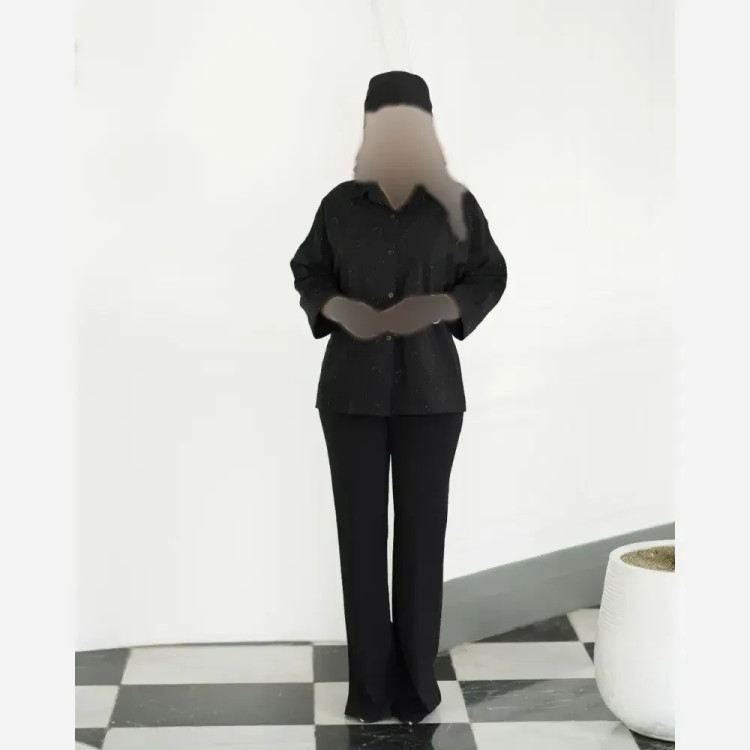 ماکسی لمه وارداتی چاکدار با کمربند سایز بزرگ