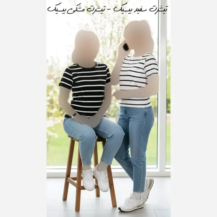 خرید اینترنتی تیشرت و تاپ زنانه فانریپ کبریتی فری سایز مدل ترند راه راه