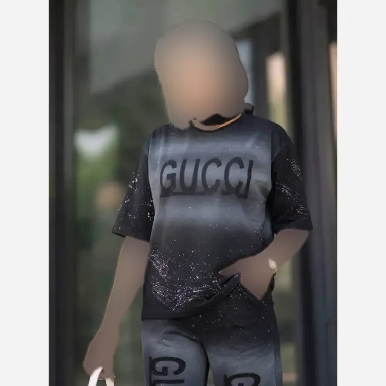 ست لباس زنانه مدل شالیا جنس پنبه گلکسی رنگ مشکی سایز فری 38 تا 46