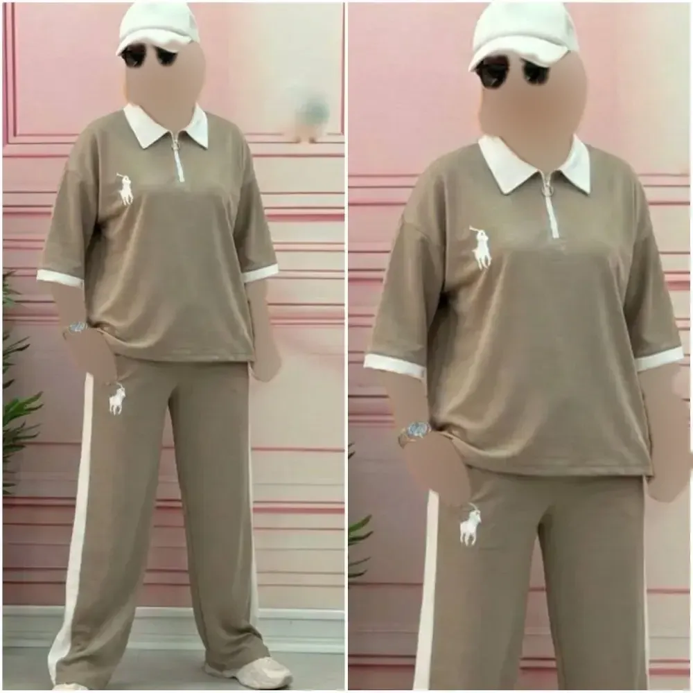 ست بلوز و شلوار زنانه اورجینال POLO جنس مازراتی درجه یک فری سایز 38 تا 48