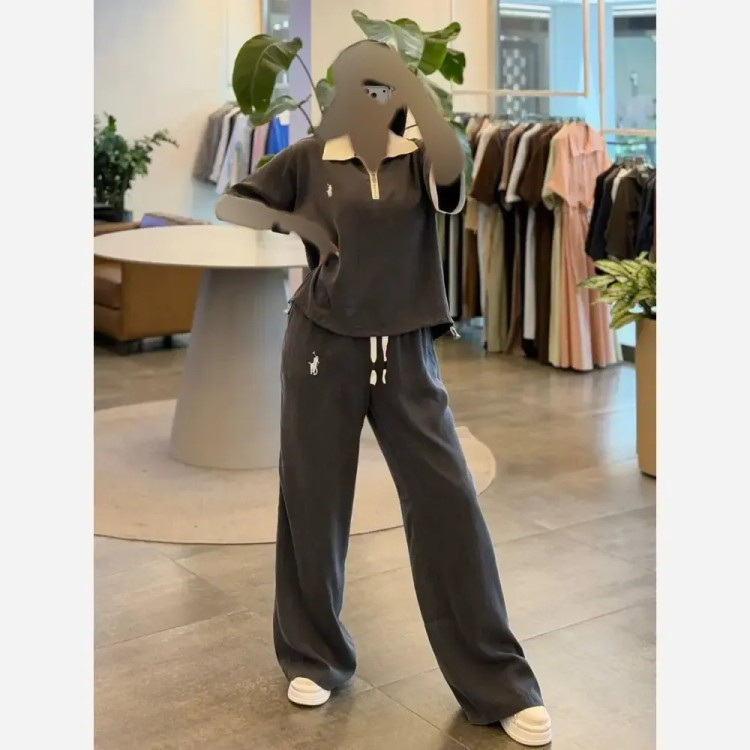 ست بلوز و شلوار زنانه اورجینال POLO جنس مازراتی درجه یک فری سایز 38 تا 48