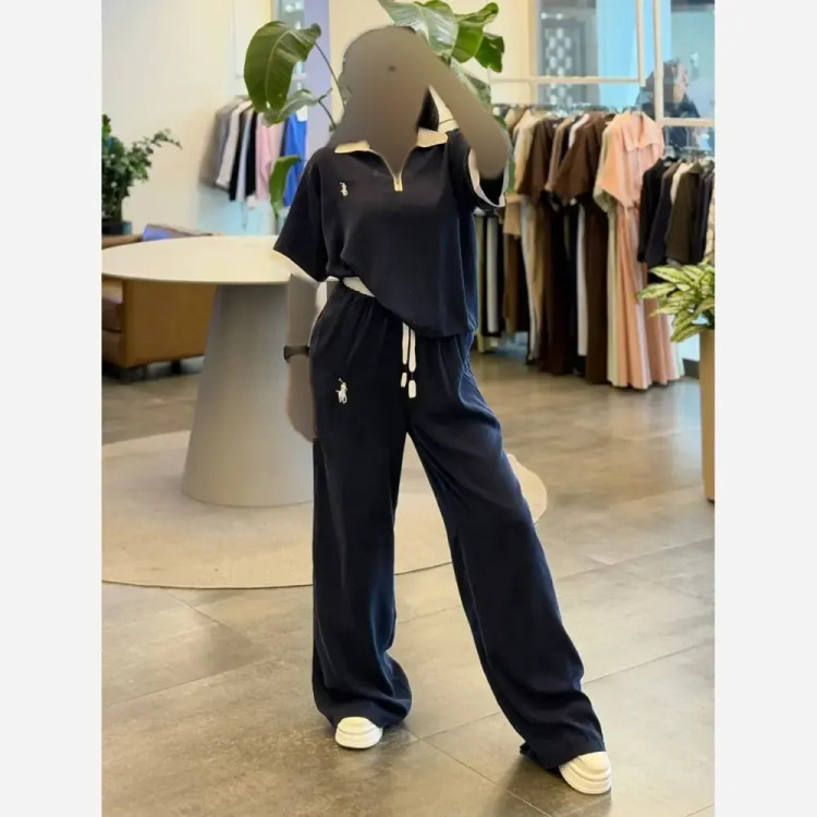 ست بلوز و شلوار زنانه اورجینال POLO جنس مازراتی درجه یک فری سایز 38 تا 48