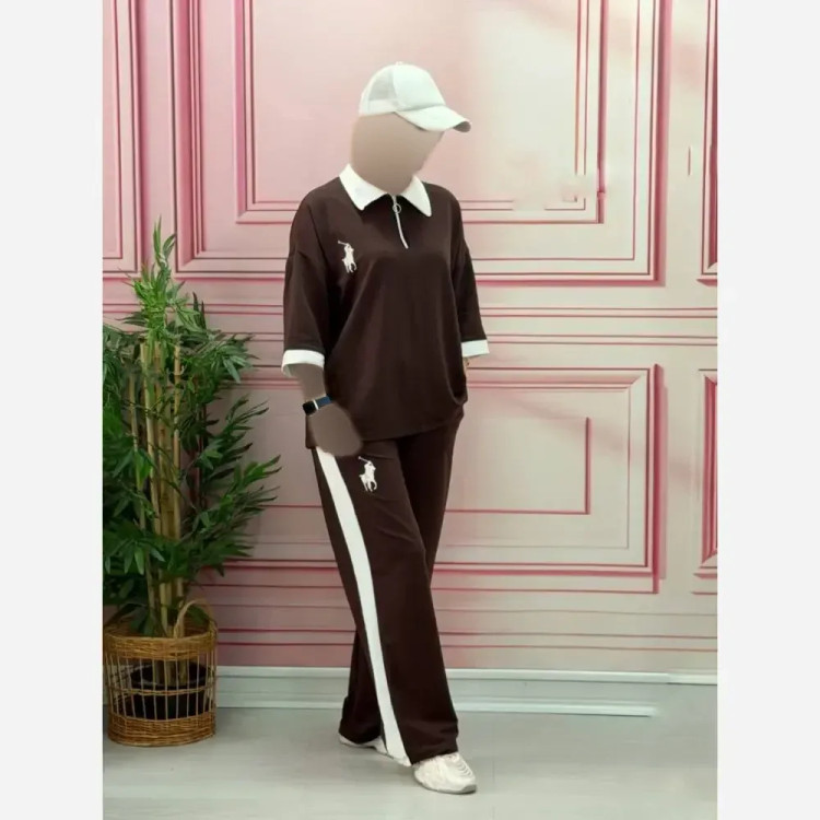 ست بلوز و شلوار زنانه اورجینال POLO جنس مازراتی درجه یک فری سایز 38 تا 48