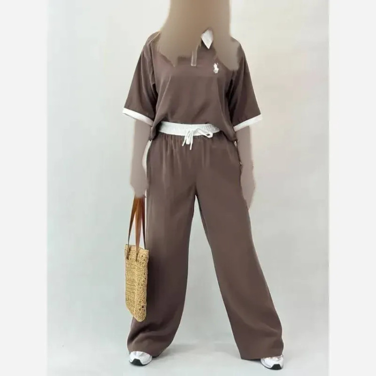 ست بلوز و شلوار زنانه اورجینال POLO جنس مازراتی درجه یک فری سایز 38 تا 48