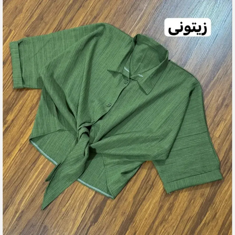 شومیز باکسی گره ای مراکشی راه راه فری سایز
