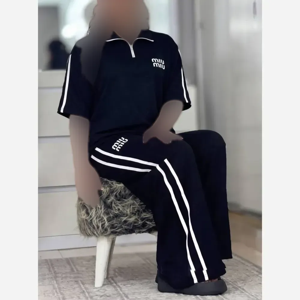 ست بارلی زنانه جنس پنبه گلکسی رنگ مشکی سایز فری 38 تا 46
