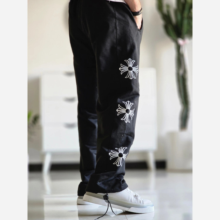 شلوار اسلش بگ کروم هارتز رنگ مشکی جنس گلکسی اسپان سایز XXL و XXXL