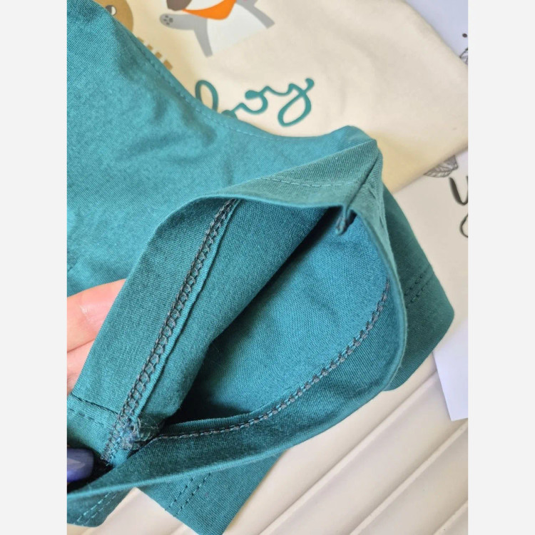 ست تیشرت و شلوارک راحتی بچگانه طرح حیوانات Good Boy نخ پنبه اعلا سایز 40 تا 50