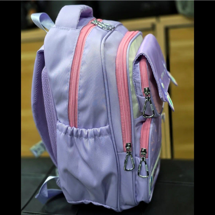 کوله پشتی ابتدایی دخترانه ضد آب ریپس وارداتی مناسب کلاس اول تا چهارم طبی و ضد تعریق