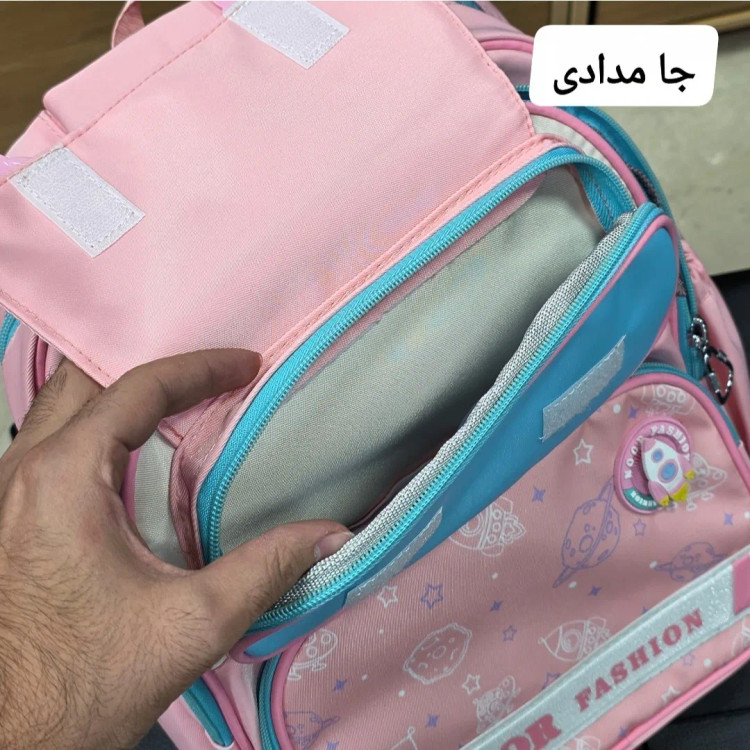 کوله پشتی ابتدایی دخترانه ضد آب ریپس وارداتی مناسب کلاس اول تا چهارم طبی و ضد تعریق