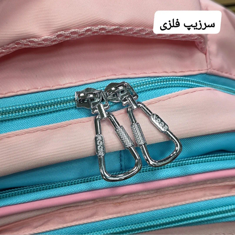 کوله پشتی دخترانه کرومی ضد آب مناسب کلاس اول تا چهارم طبی و جادار