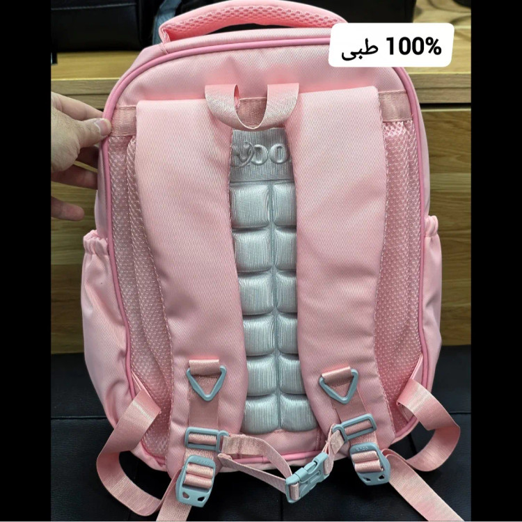 کوله پشتی دخترانه کرومی ضد آب مناسب کلاس اول تا چهارم طبی و جادار