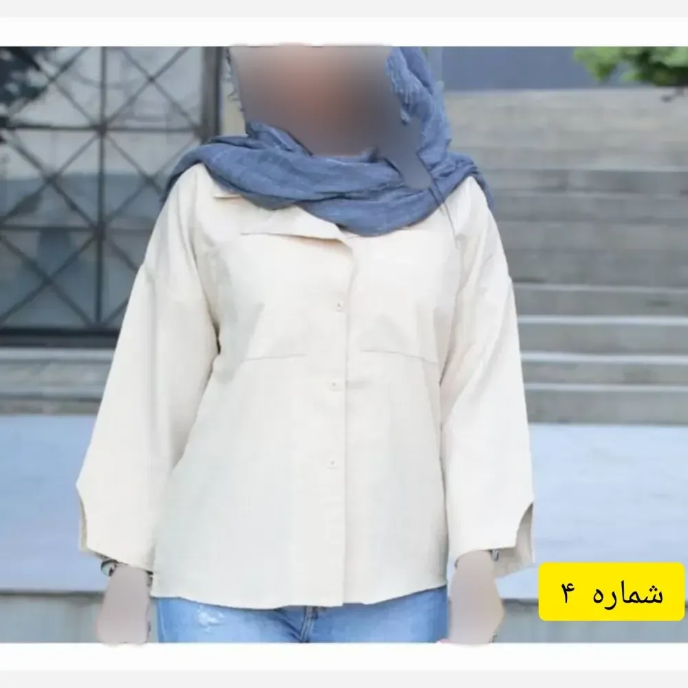 شومیز مانتویی تابستانه جنس شانتو صوفیا سایز بزرگ